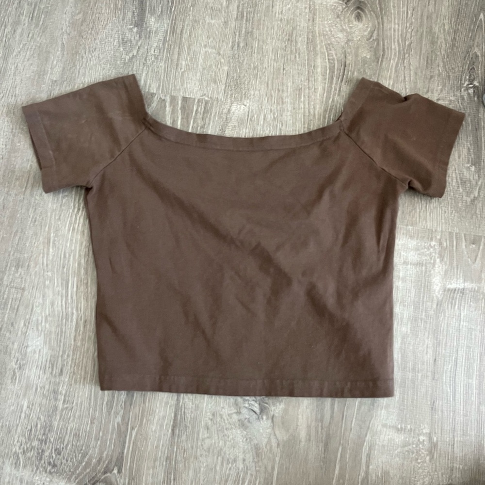Brandy Melville Chocolate Brown Crop Top
